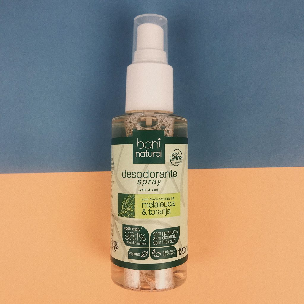 Desodorante Spray Natural Melaleuca e Toranja 120ml – Boni Natural